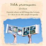 Veliki pravougaoni foto album SA PERSONALIZACIJAMA (25 × 35cm) - Slika 2
